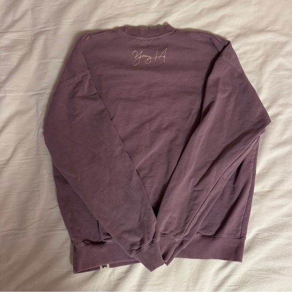 YoungLA Purple Crewneck Sweater Casual Size Small - Picture 2 of 6